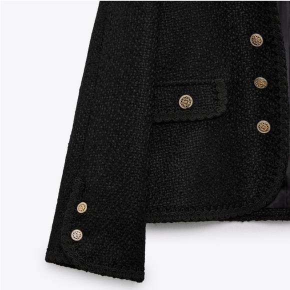 ZARA TEXTURED JACKET WITH BUTTONS SIZE M - Picture 10 of 10